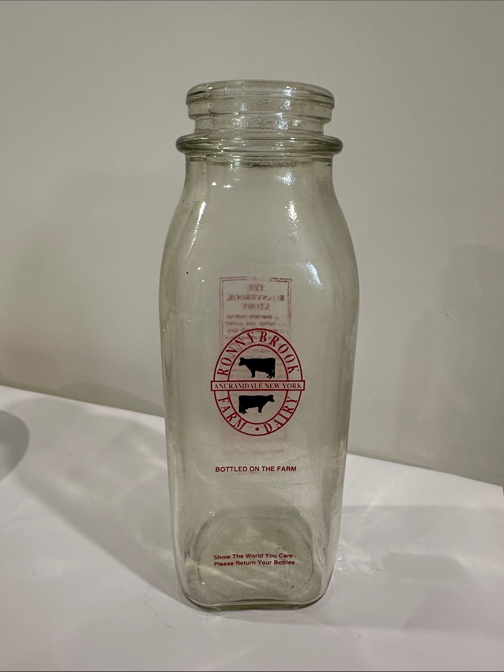 Vintage milk bottle vase 16.9 oz printed antique milk jug mini decoration farm